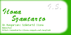 ilona szamtarto business card