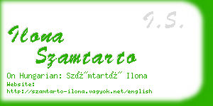 ilona szamtarto business card